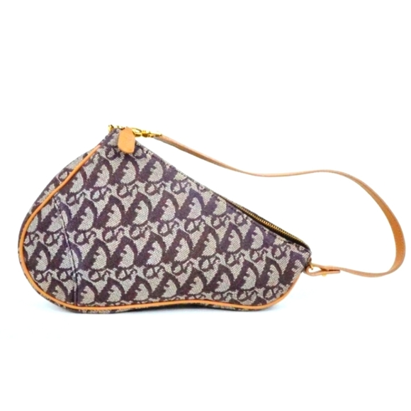 Dior Handbags - ⭐️DIOR VINTAGE MINI SADDLE BAG BROWN & BEIGE MONOGRAM CANVAS & LEATHER